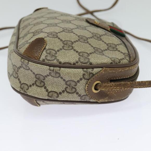 GUCCI GG Supreme Web Sherry Line Bag Pvc Beige Gold 89 02 066 - Picture 5 of 12